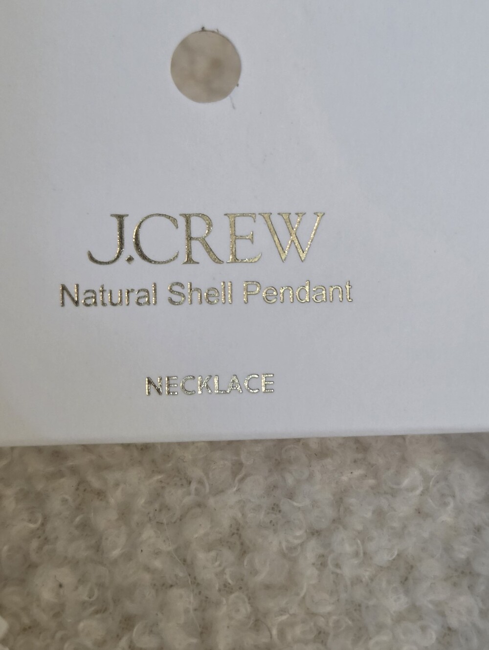 J. Crew Gold and Cream Shell Pendant Necklace with Irregular Pearl Beads - Picture 4 of 8